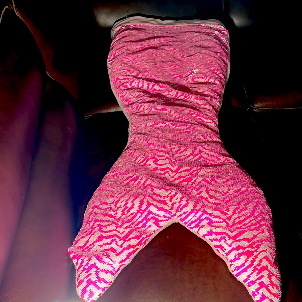 Pink Sequins mermaid fun sleeping bag
